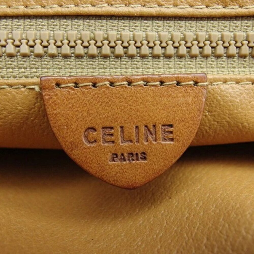 CELINE Clutch bag Brown beige gold Women Authentic secondhand - Picture 6 of 8